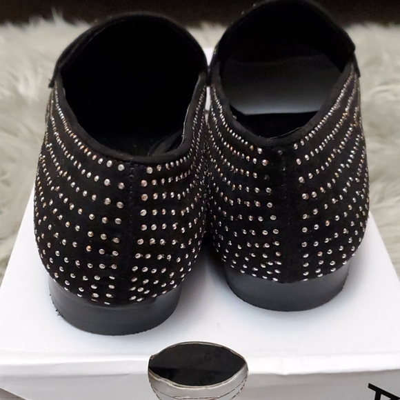 Silver Studded Black Loafers - Picture 5 of 5